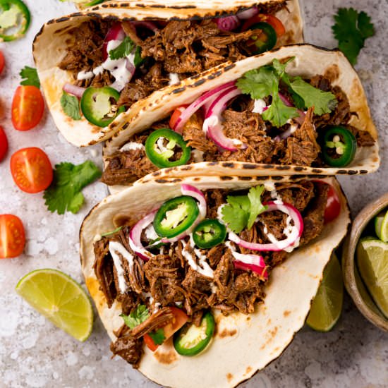 Slow Cooker Barbacoa Beef - Recipe photo by KitchenSanctuary