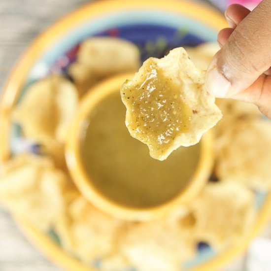 Salsa Verde – Tomatillo Salsa - Recipe photo by ChefMireille