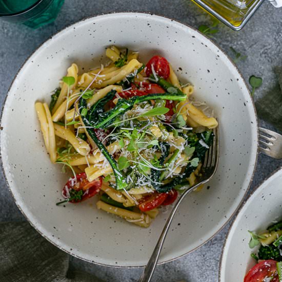 Casarecce Pasta with asparagus - Recipe photo by between2kitchens