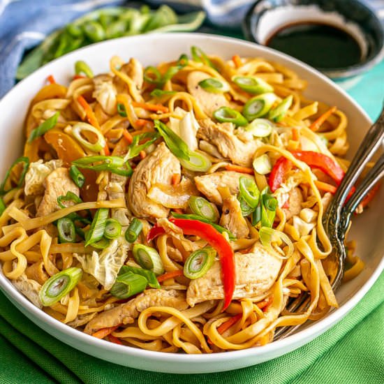 Chicken lo mein - Recipe photo by Family Food on the Table