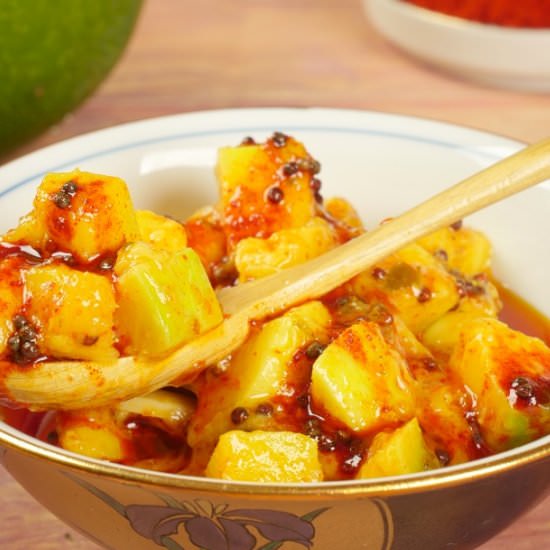 Instant Mango Pickle - Recipe photo by MyIndianStove