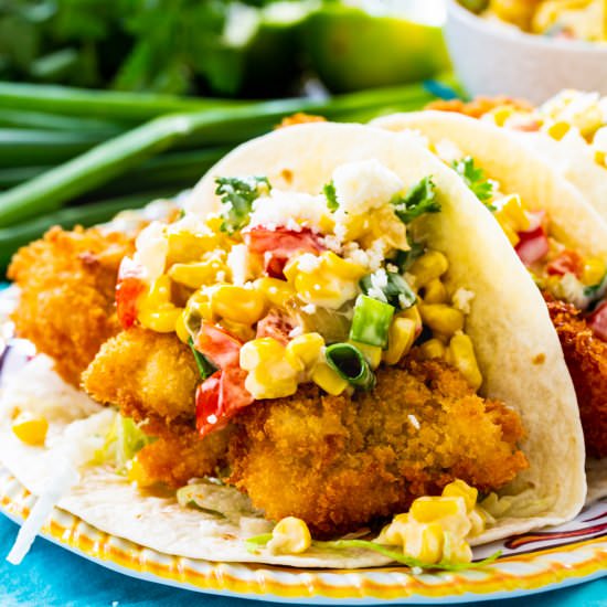 Crunchy Catfish Tacos - Recipe photo by spicysouthernkitchen