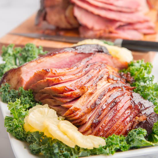 Ham w/Brown Sugar Pineapple Glaze - Recipe photo by senseandedibility