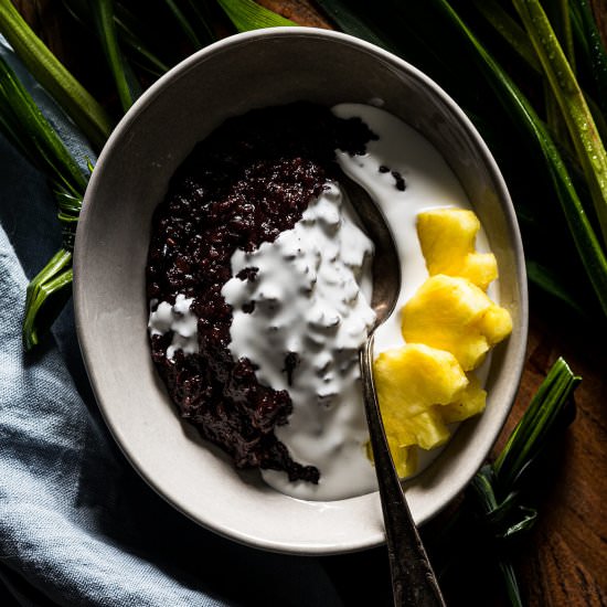 Indonesian Black Rice Porridge - Recipe photo by myvintagecooking