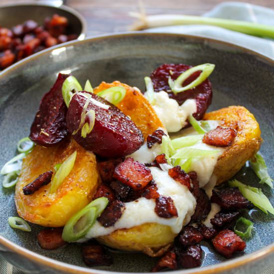 Roasted Beets with Goat Cheese - Recipe photo by Cook Homey