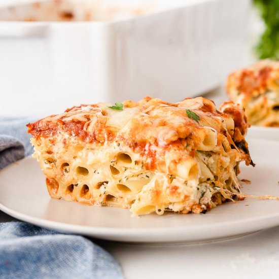 Classic Meatless Baked Ziti - Recipe photo by ToSimplyInspire