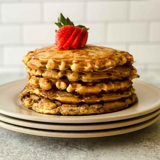 French Toast Waffle Pancakes - Recipe photo by bklynactivemama