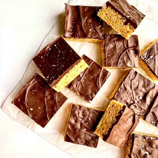 PB & Chocolate Rice Krispies Treats - Recipe photo by cooksleepread