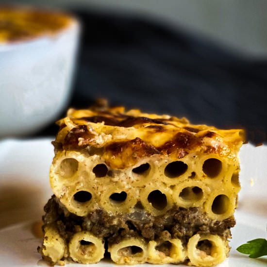 Light Creamy Baked Béchamel Pasta - Recipe photo by thehealthyrecipeslab