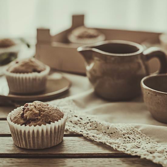 Speculum and raspberry muffins - Recipe photo by Graella de sucre