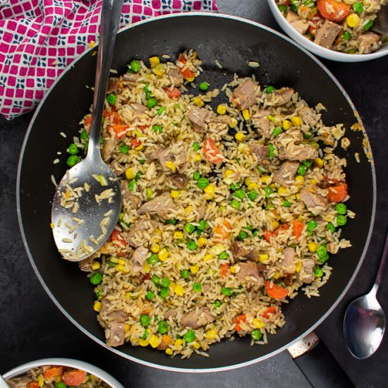 Leftover Roast Pork Fried Rice - Recipe photo by donnadundasblog