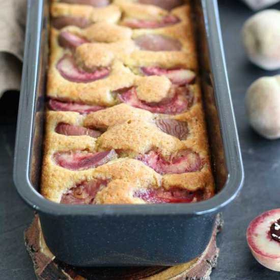 Peach Sponge Cake - Recipe photo by gourmandelle