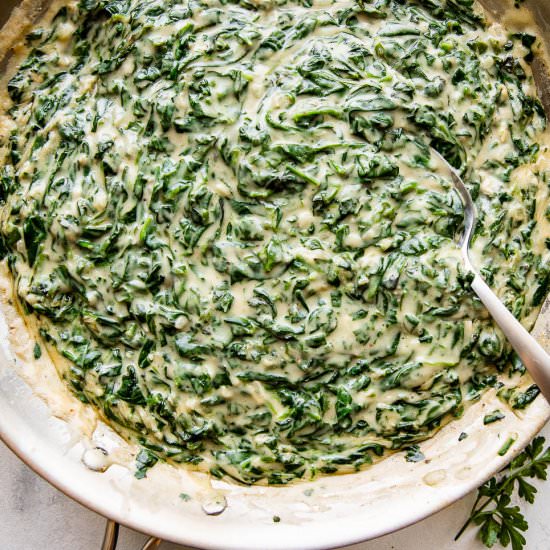 Creamed Spinach - Recipe photo by easyweeknightrecipes
