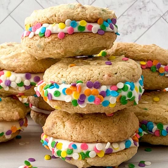 Easy Funfetti Sandwich Cookies - Recipe photo by bklynactivemama