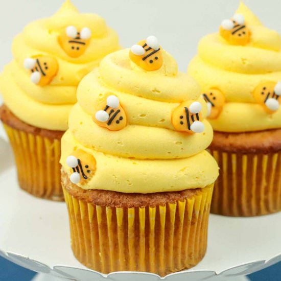 Honey Cinnamon Bumblebee Cupcakes - Recipe photo by bklynactivemama