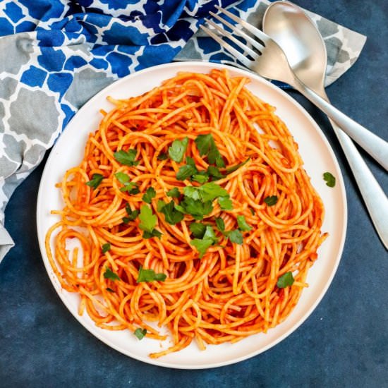 15 Minute Tomato Paste Pasta Sauce - Recipe photo by amykatz