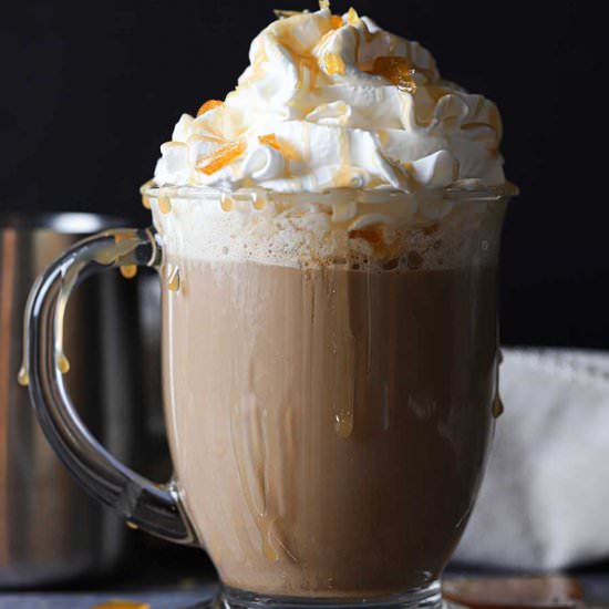 Caramel Brulee Latte-Starbucks Copy - Recipe photo by The HoneyBee