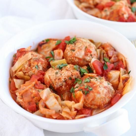 Unstuffed Cabbage Roll Meatballs - Recipe photo by whollytasteful