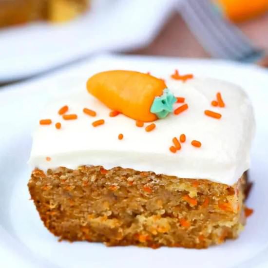 Carrot Cake Bars - Recipe photo by peasandpeonies