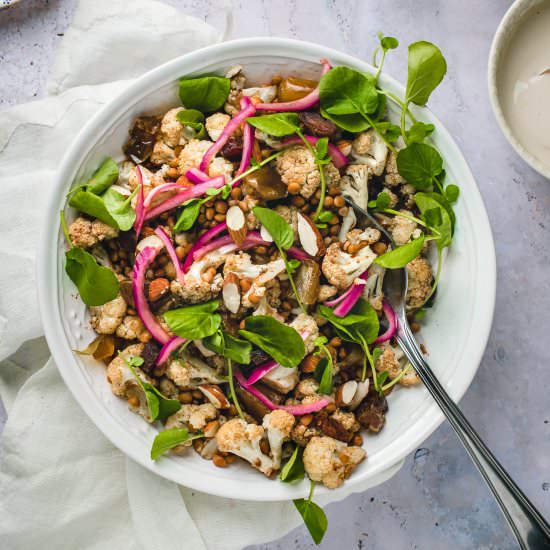 Roasted Cauliflower Bowl With Cream - Recipe photo by deliciouslymediterranean