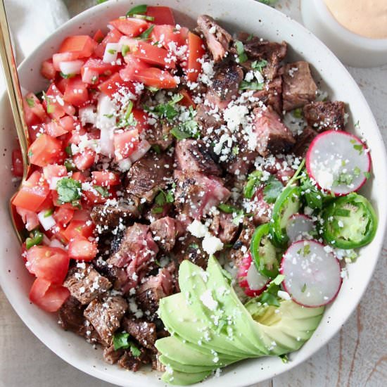 Carne Asada Bowl - Recipe photo by Whitney Bond
