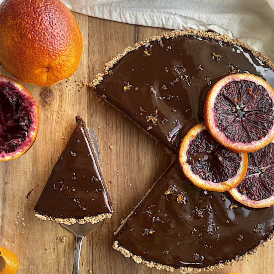 Blood Orange Chocolate Tart - Recipe photo by purposeintheprocess