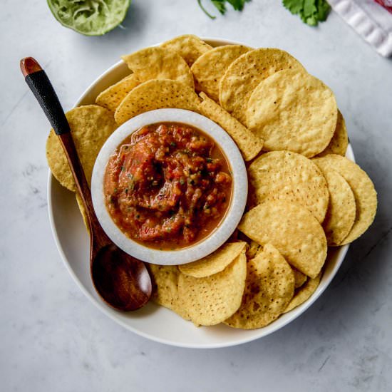 Slow Roasted Tomato Salsa - Recipe photo by InquiringChef