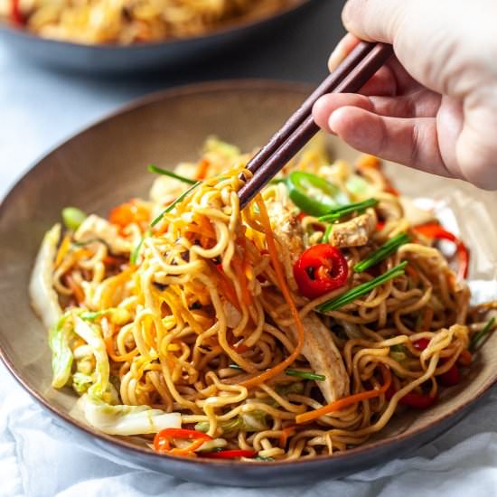 Vegan Tofu Lo Mein - Recipe photo by vibrantplate