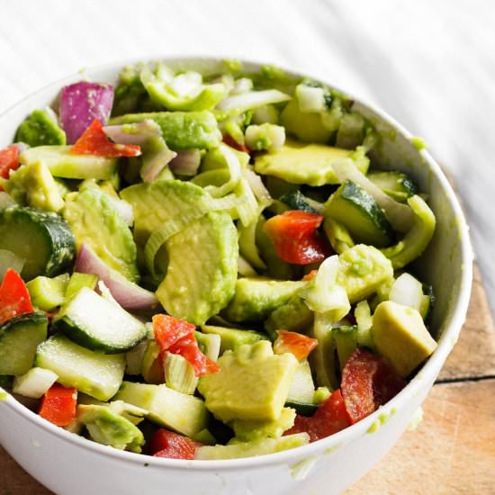 Easy Messy Avocado Summer Salad - Recipe photo by refreshmyhealth