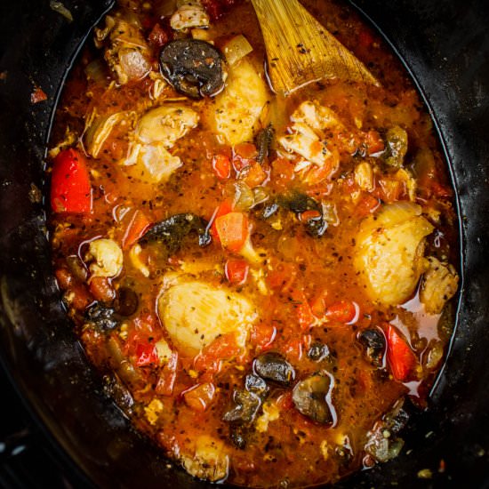 Slow Cooker Chicken Cacciatore - Recipe photo by SaporitoKitchen