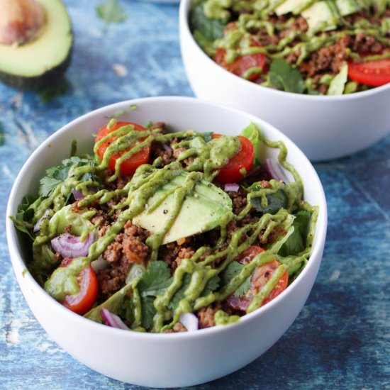 Taco Salad with Cilantro Lime Sauce - Recipe photo by lesyaholzapfel