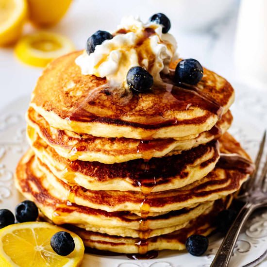 Lemon Blueberry Pancakes - Recipe photo by HeavenlyHomeCooking