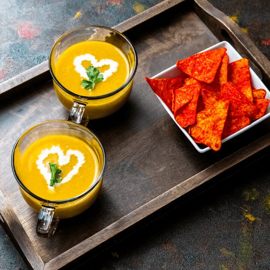 Nachos Vegetable Soup - Recipe photo by tummy-to-heart