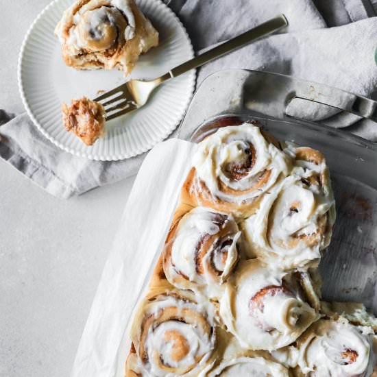 softest overnight cinnamon rolls - Recipe photo by murmursofricotta