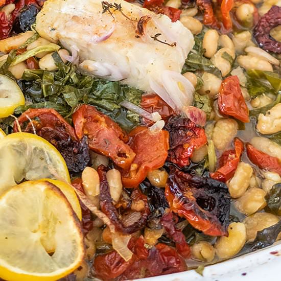 Roast Fish with Cannellini and - Recipe photo by Only Gluten Free Recipes