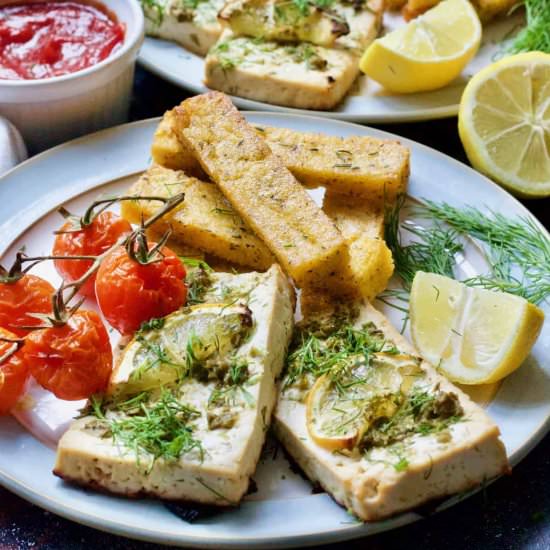 Vegan Tofu Fish (Tofish) - Recipe photo by joskitchenlarder