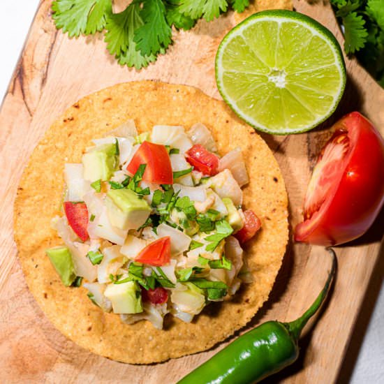 Vegan Ceviche with Hearts of Palm - Recipe photo by danceswithknives