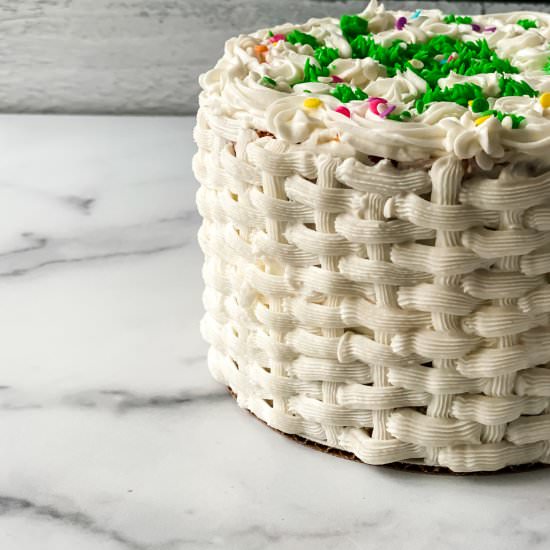How to make a Basket Weave Cake - Recipe photo by HostessAtHeart
