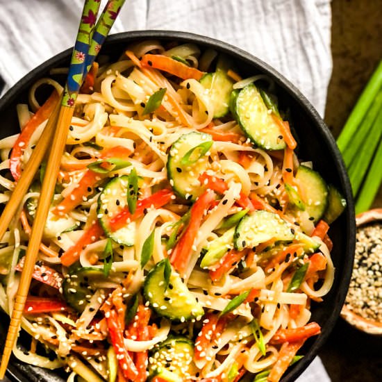 Rice Noodle Salad - Recipe photo by Inspired Fresh Life