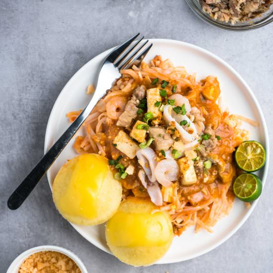 Simple and Easy Pancit Palabok - Recipe photo by Rivertenkitchen