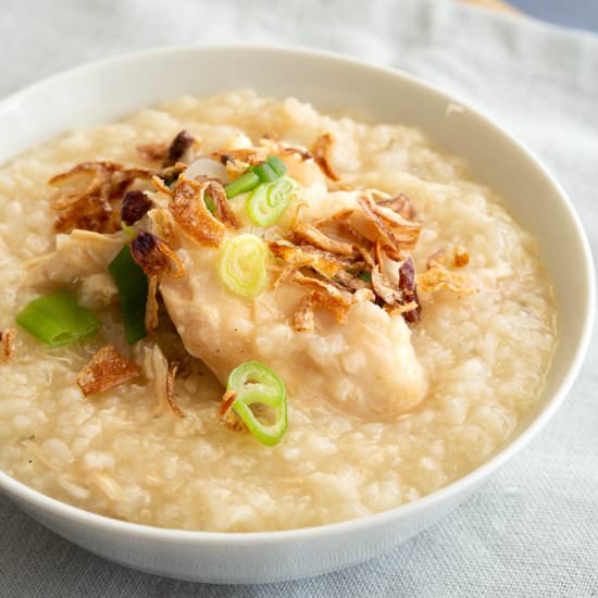 Vietnamese Chicken Rice Porridge - Recipe photo by Wandercooks