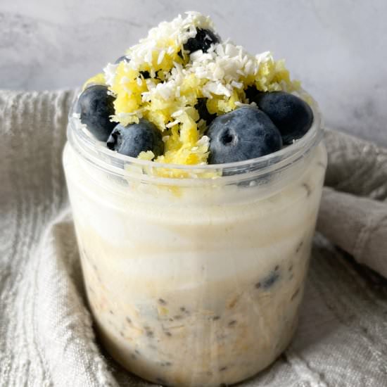 Blueberry Lemon Overnight Oats - Recipe photo by frozen_bananas_