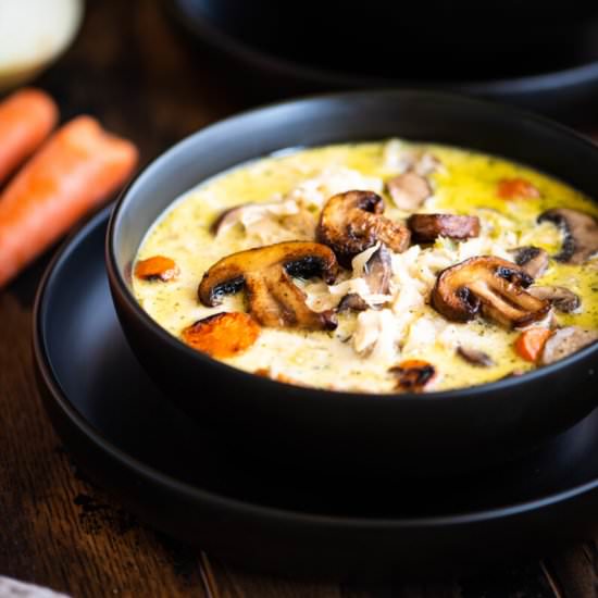 Creamy Chicken & Rice Soup - Recipe photo by dudethatcookz