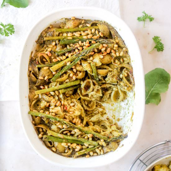 One-pan Pesto Pasta with Asparagus - Recipe photo by cookingwithparita