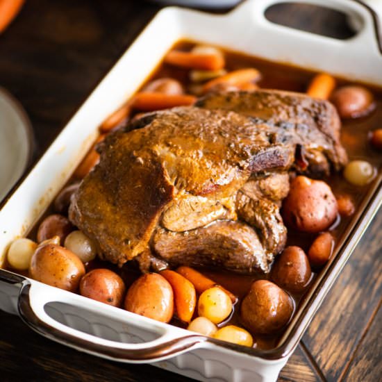 Red Wine Braised Leg of Lamb - Recipe photo by dudethatcookz