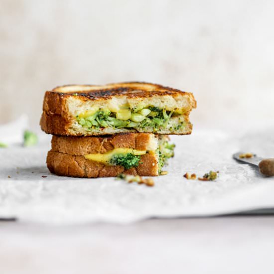 Vegan Broccoli Grilled Cheese - Recipe photo by cookingwithparita