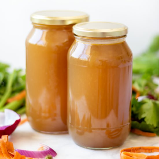 Vegetable Stock from Veggie Scraps - Recipe photo by maddysavenue