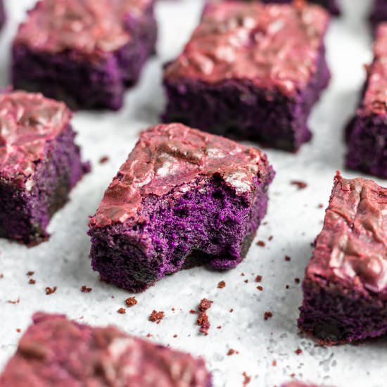 Ube Brownies - Recipe photo by butfirstboba