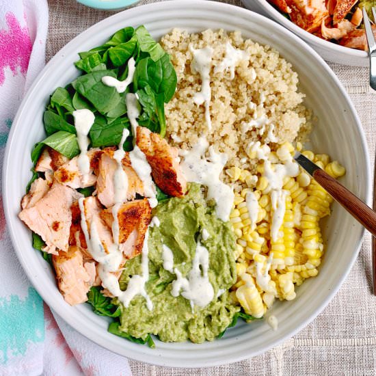 Taco Salmon Grain Bowl - Recipe photo by Theyummymuffin
