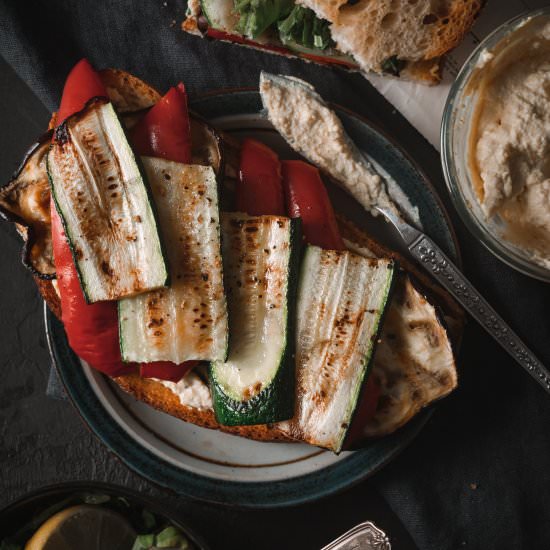 Roasted Vegetable Sandwich - Recipe photo by Liv Vegan Strong